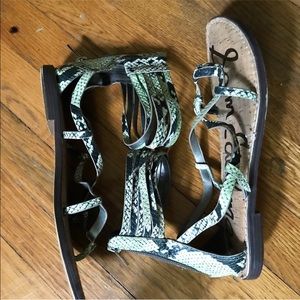 Sam Edelman  snake skin gladiator sandals